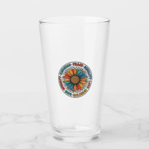 Vintage Kindness Peace Equality Flower Shirt_1 Glass