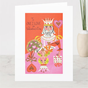 Vintage King and Queen Valentine Card
