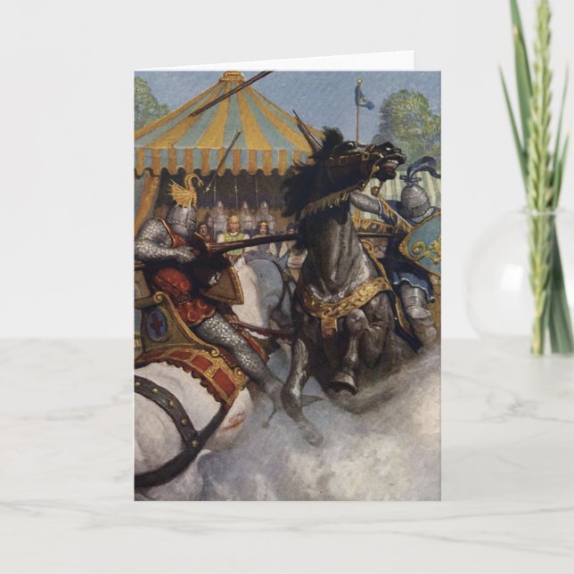 Vintage King Arthur Series 6 Greeting Card (Front)