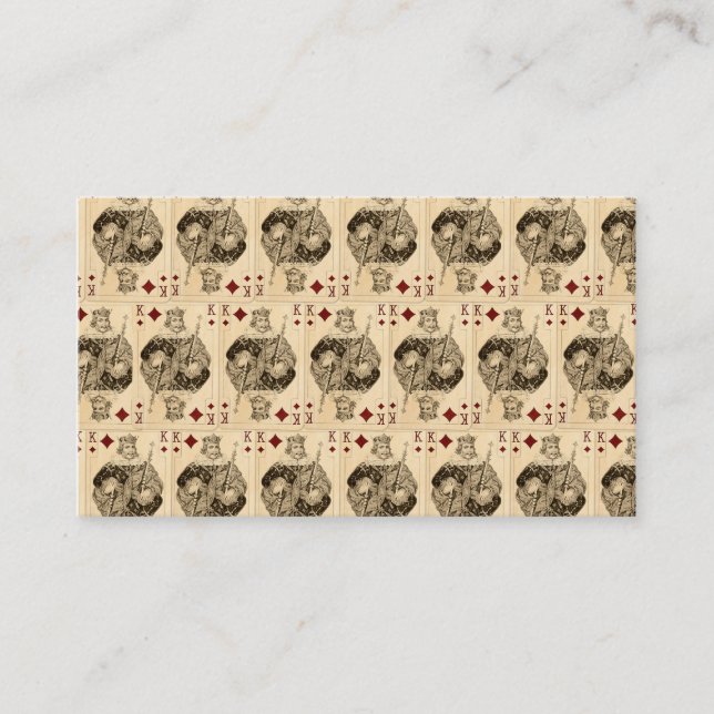 Vintage King Diamonds Playing Cards Collage (Front)