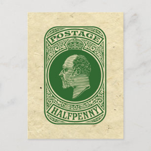 Vintage King Edward VII Prepaid Envelope Halfpenny Postcard