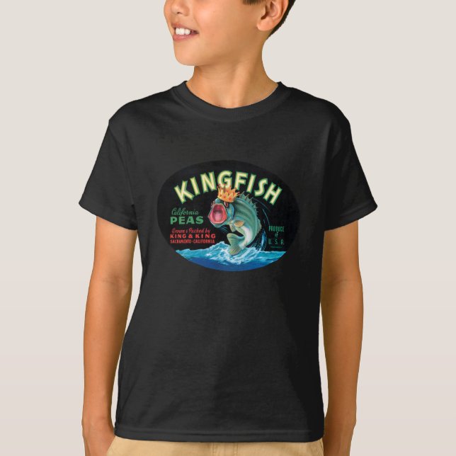 Vintage Kingfish Peas Crate Label - Shirt (Front)