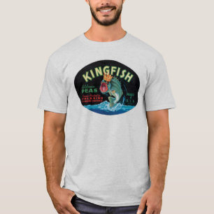Vintage Kingfish Peas Crate Label T-Shirt