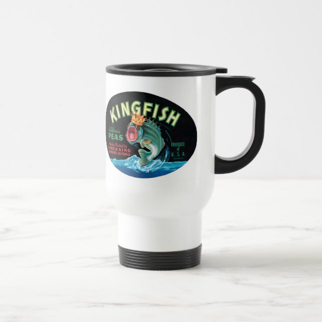 Vintage Kingfish Peas Label - Mug (Right)