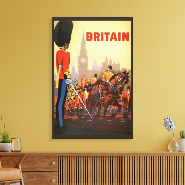 Vintage King's British Royal Guard Great Britain Canvas Print (Insitu(LivingRoom))