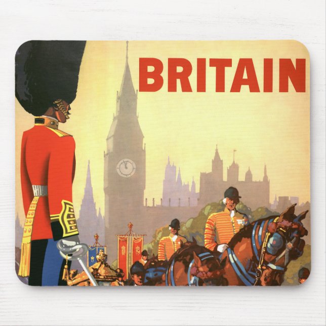 Vintage King's British Royal Guard Great Britain Mouse Mat (Front)
