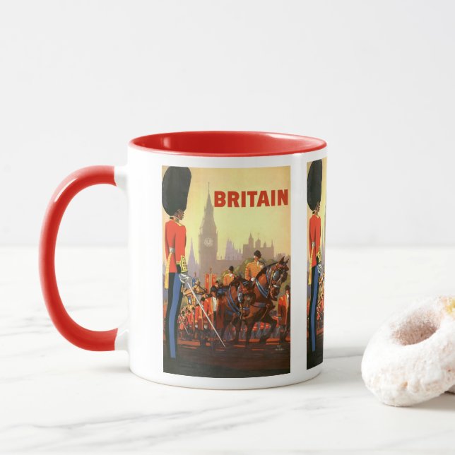 Vintage King's British Royal Guard Great Britain Mug (With Donut)