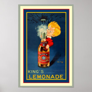 Vintage King's Lemonade Ad Poster 11.5 x 16