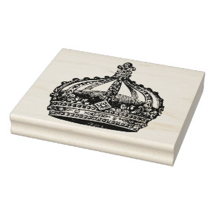 Vintage King's Royal Crown Rubber Art Stamp