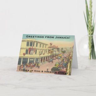 Vintage Kingston, Jamaica (King & Harbour Street) Thank You Card