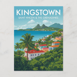 Vintage Kingstown Travel Postcard