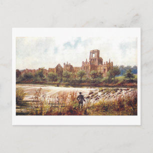 Vintage Kirkstall Abbey in Leeds Postcard