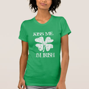 Vintage kiss me im Irish St Patricks Day t shirts