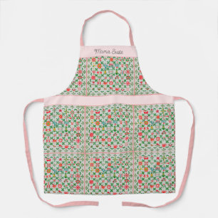 Vintage Kitchen Apron - Quilt Style - Medium