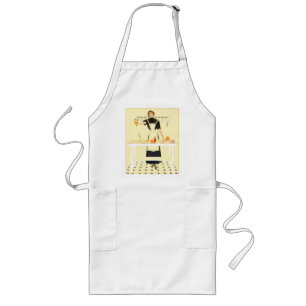 Vintage Kitchen Charm Long Apron