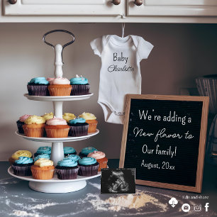 Vintage kitchen  Cupcake pregnancy announcement 