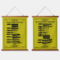 Vintage Kitchen Fish Filleting Knife Chart
