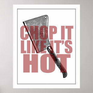 Vintage Kitchen Knife Art   Chop It Like It's Hot Poster