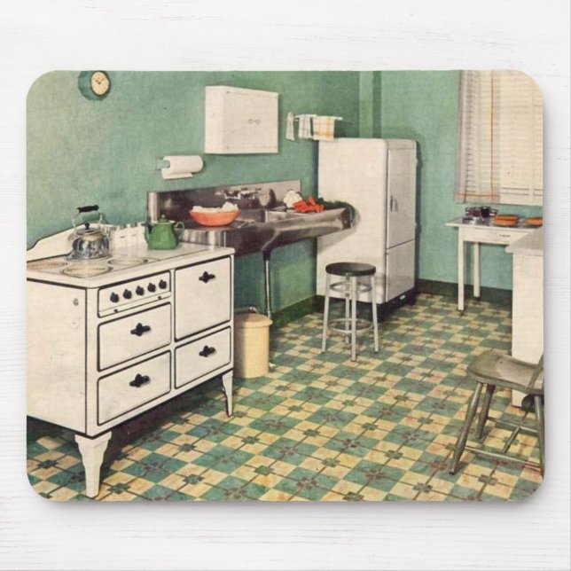 Vintage Kitchen Mouse Mat (Front)