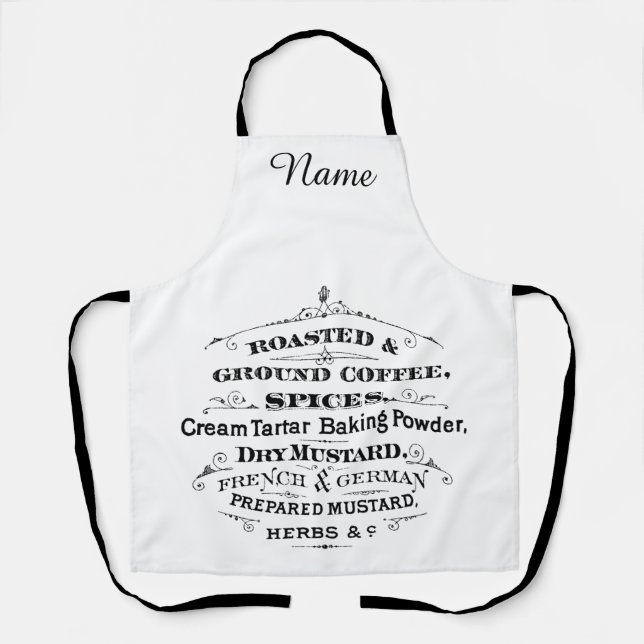 Vintage Kitchen personalised Apron (Front)