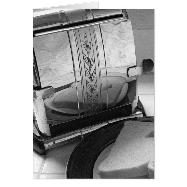 Vintage Kitchen Toaster Blank Art Cards (Front)