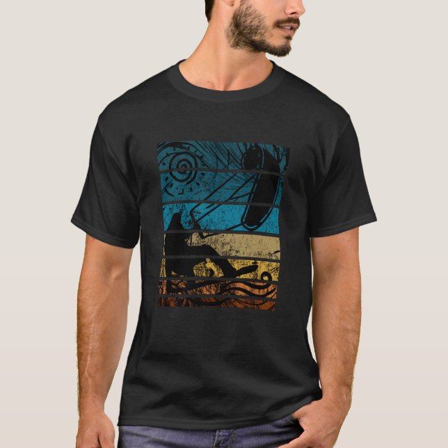 Vintage Kite Surfer Surfing Kitesurfing Surf T-Shirt (Front)
