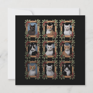 Vintage Kitten Christmas Cats Cat Mom Cat Dad Holiday Card