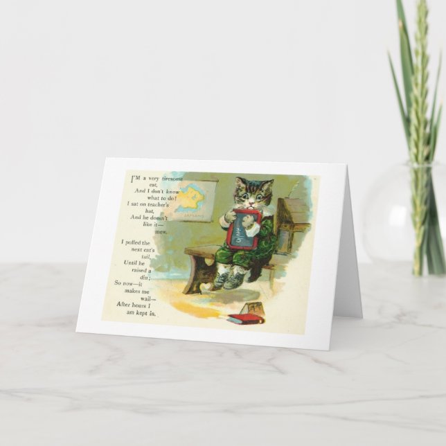 Vintage - Kitten Gets in Trouble, Card (Front)