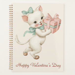Vintage Kitten Gift Valentine`s Day Planner