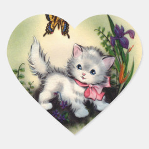 Vintage Kitten Sticker