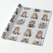 Vintage Kitten wrapping paper.
