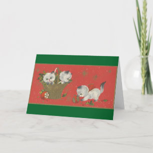 Vintage Kittens Holiday Card