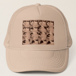 Vintage Kitty Cat/Black & White Photo Trucker Hat
