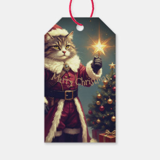 Vintage Kitty Cat Christmas Gift Tags