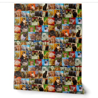Vintage Kitty Collage Wallpaper