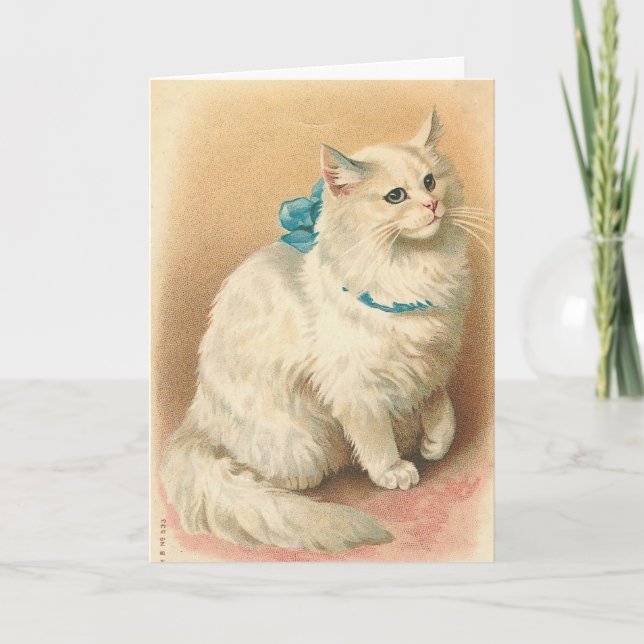 Vintage Kitty, Happy Birthday Card (Front)