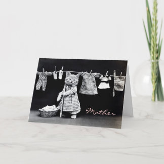 Vintage Kitty Mum Mother's Day Card
