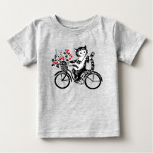 Vintage Kitty Riding A Bicycle