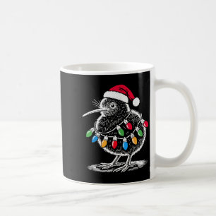 Vintage Kiwi Bird Santa Hat Christmas Light Birdin Coffee Mug
