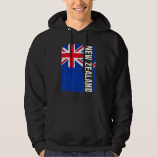 Vintage Kiwi Flag New Zealand Pride Roots Heritage Hoodie