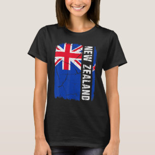 Vintage Kiwi Flag New Zealand Pride Roots Heritage T-Shirt