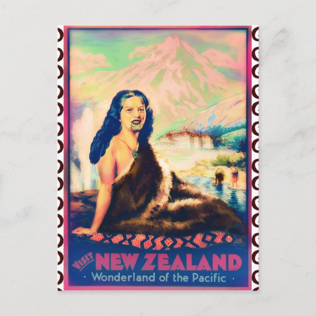 Vintage kiwiana postcard (Front)