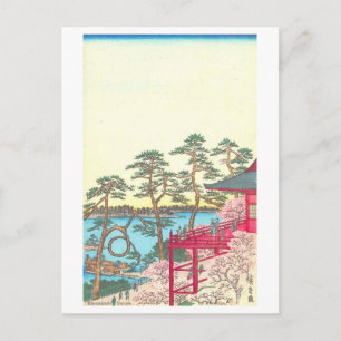 Vintage Kiyomizu Hall and Shinobazu Pond at Ueno Postcard