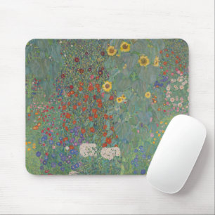 Vintage Klimt Farm Garden Sunflowers Floral Art Mouse Mat