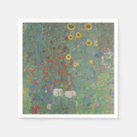 Vintage Klimt Farm Garden Sunflowers Floral Art