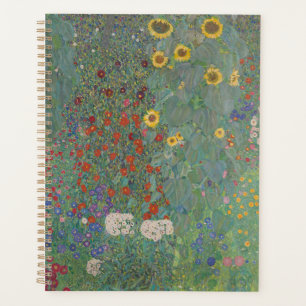 Vintage Klimt Farm Garden Sunflowers Floral Art Planner