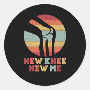 Vintage Knee Replacement Surgery Recovery New Knee Classic Round Sticker