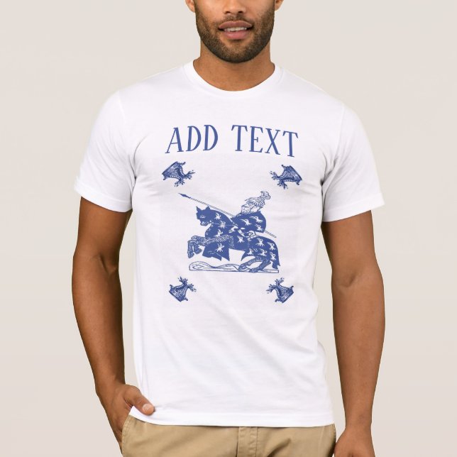 Vintage Knight add, edit text T-Shirt (Front)