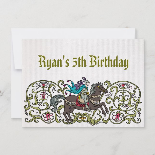 Vintage Knight Invitation (Front)