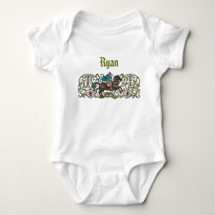 Vintage Knight Personalised Baby Bodysuit